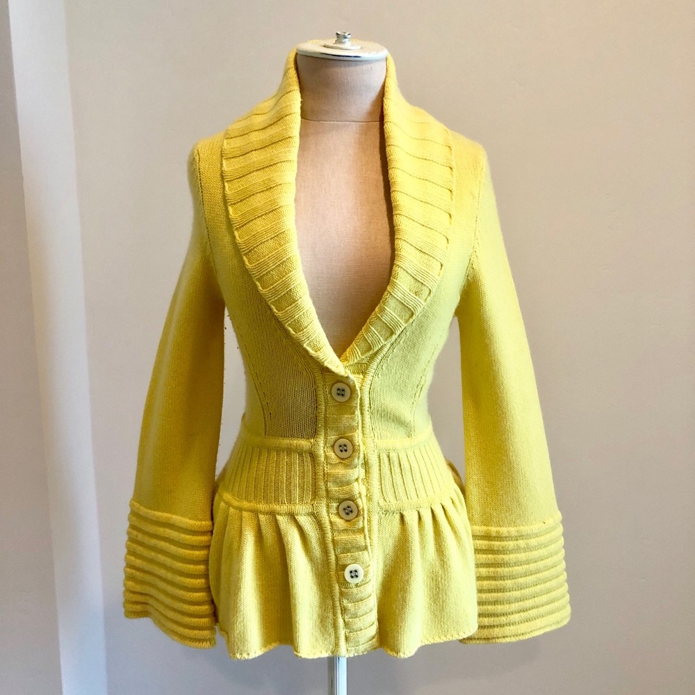 Catherine Malandrino Yellow Sweater -S